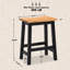 Ensemble de 2 tabourets de comptoir et de bar en bois massif-661312761
