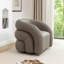 Fauteuil demi-tonneau pivotant en cuir artificiel Coyle-523977491