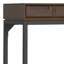 Bureau d'écriture industriel moderne en bois massif et métal 48 po avec 2 tiroirs et plateau à clavier rabattable Banting