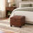17.5" Square Tufted Faux Leather Storage Ottoman for Living Room-912883164