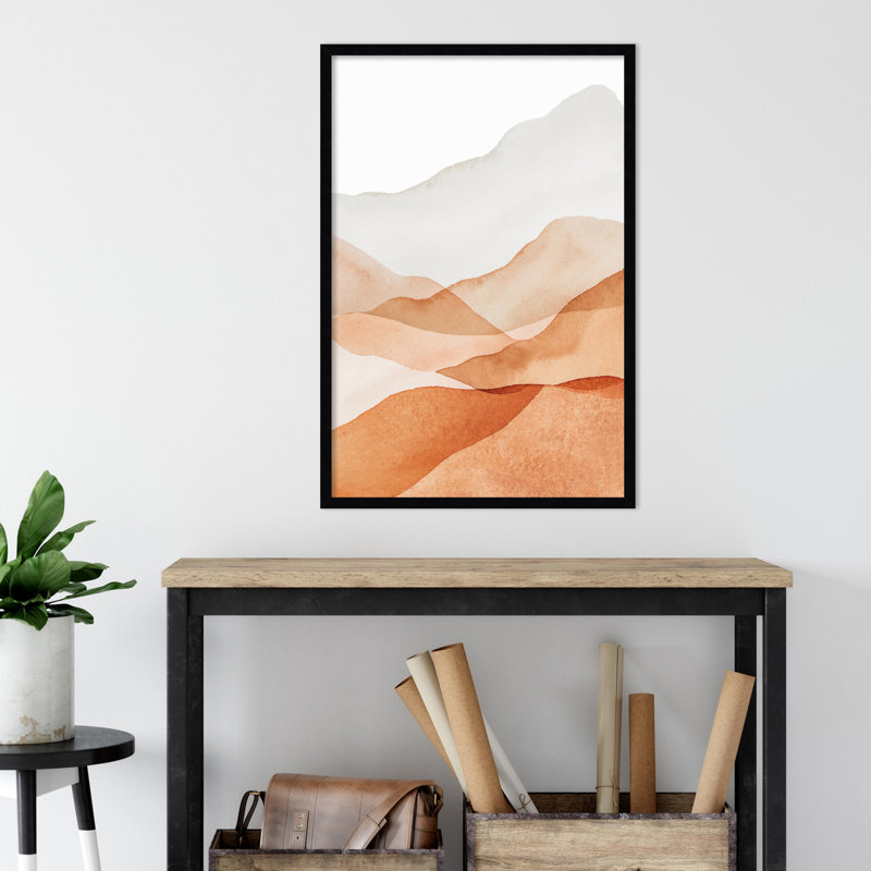 Mountain Range III by Amy Lighthall, 34.25" H x 23.25" W x 0.88" D, Black