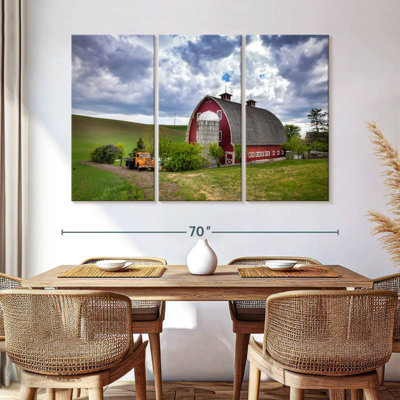 Lilie Red Barn And Old Pickup In The Palouse