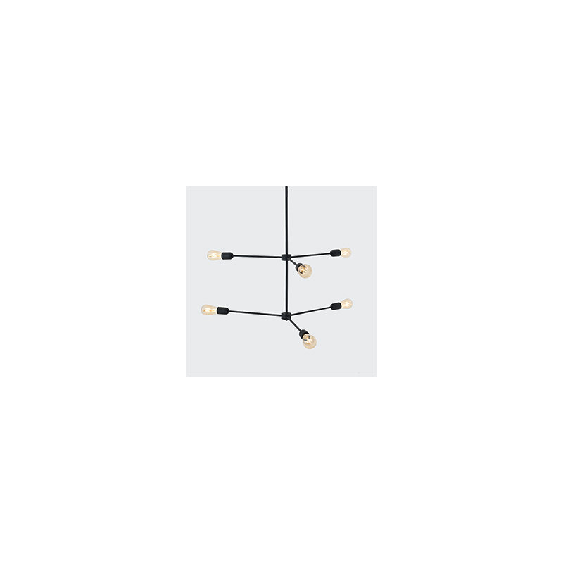 Triso 6 - Light Unique/Statement Pendant, Black
