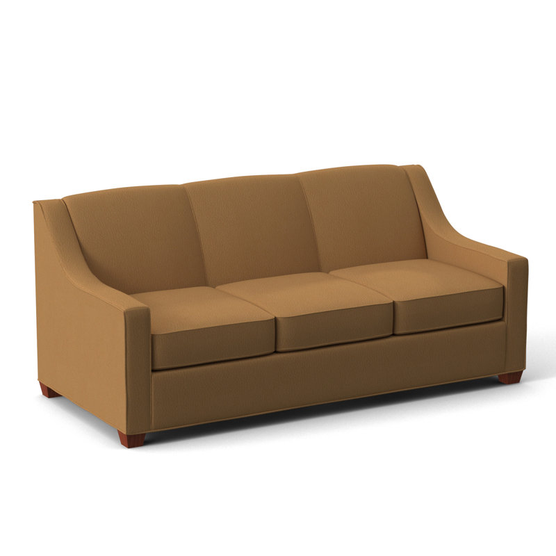 Phillips Square Arm Sofa with Reversible Cushions, Dillon Luggage, BM Cherry, 34.5" H x 76" W x 36" D