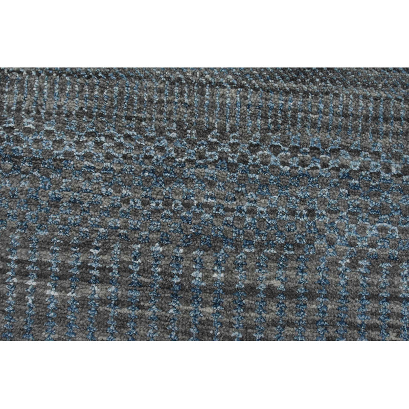 Mukula One-of-a-Kind 7'7'' X 7'8'' New Age Round Wool Area Rug Grey