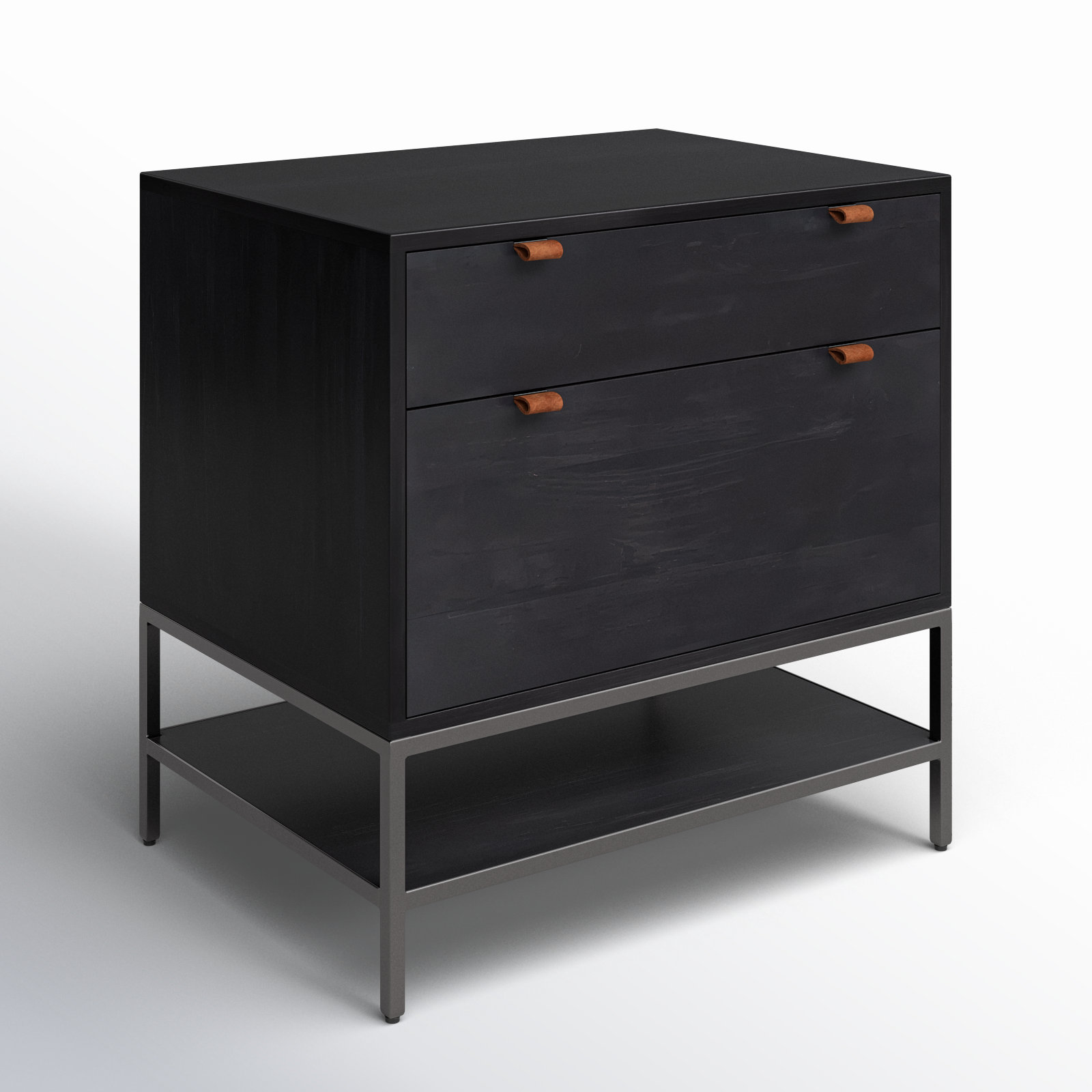 Loki 2 - Drawer Vertical File Cabinet, Black Wash Poplar