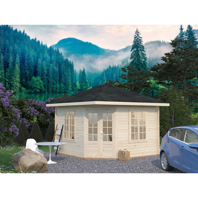 Melanie 11.5 x 11.5 Ft. Tongue & Groove Corner Summer House