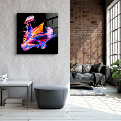 Élégante peinture décorative en verre trempé, 40 x 40 po | 100% verre trempé, épaisseur: 0,16 pouce | Impression UV pour des couleurs éclatantes et une durabilité | Parfait pour la décoration intérieure et les amateurs d'art