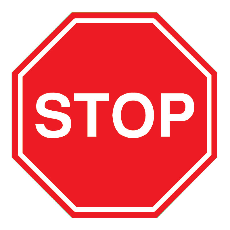 Décalcomanie murale stop, H 36 po x l 36 po