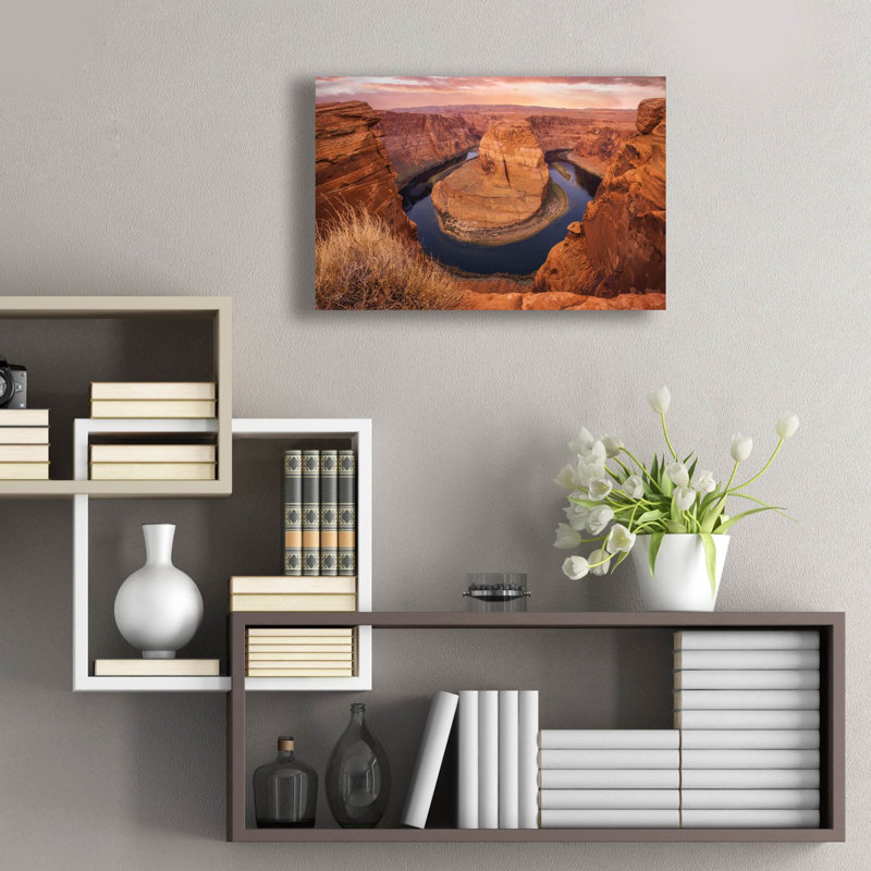 Art mural en verre acrylique épique «Horseshoe Bend» par Martin Podt, 24 po x 16 po, H 16 po x l 24 po