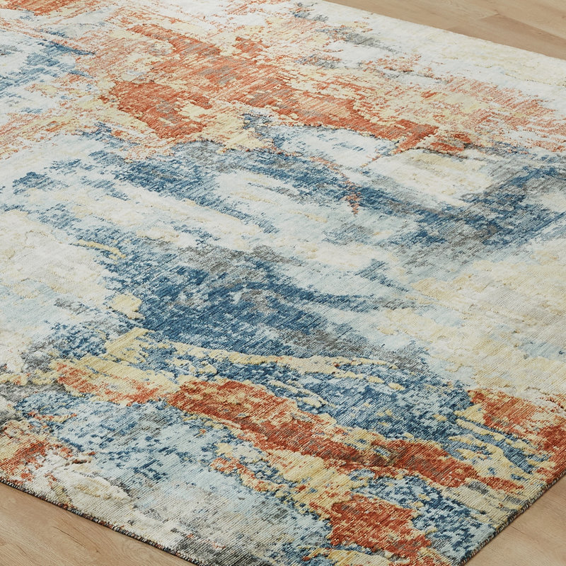 Bergetta Wool Abstract Area Rug, Rectangle 8'6" x 11'6"