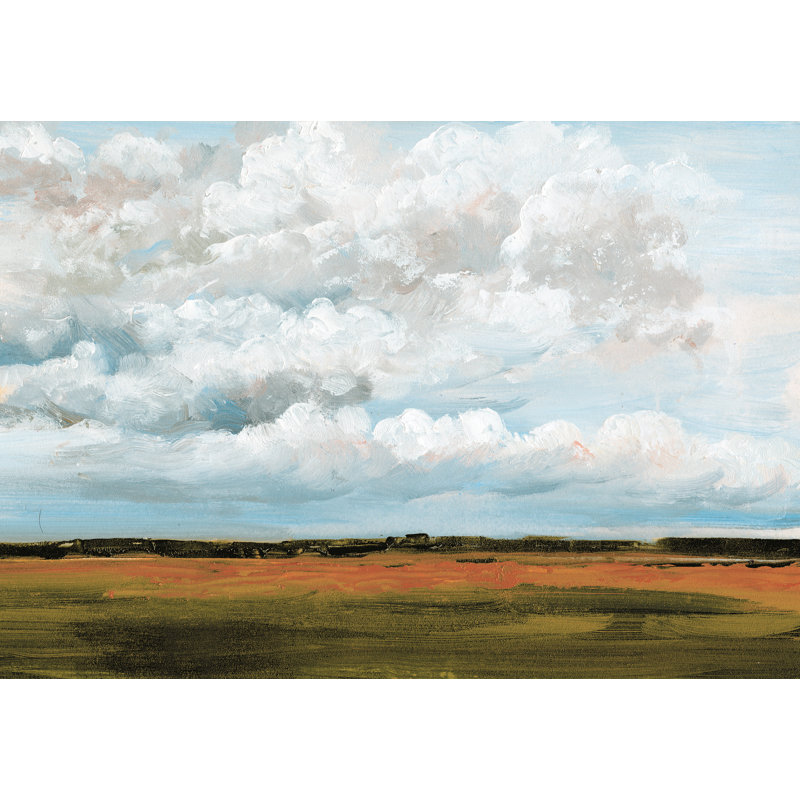 «Cloudy Simple Landscape», reproduction d'art sur toile tendue, H 12 po x l 8 po