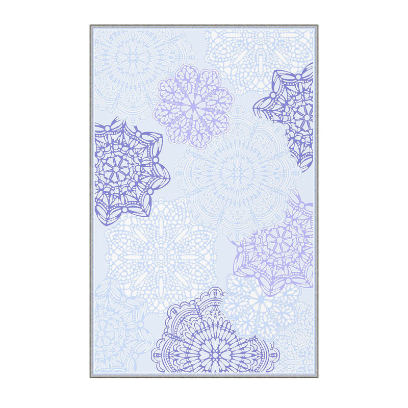 Stylish Woven Carpet (3.9 x 4.0 ft), 100% Polyester, Pile Height: 0.3 in | Antibacterial & Non-Slip Underside, 3D Digital Printing | Machine Washable, Perfect for Home Décor, Living Room & Bedroom Use