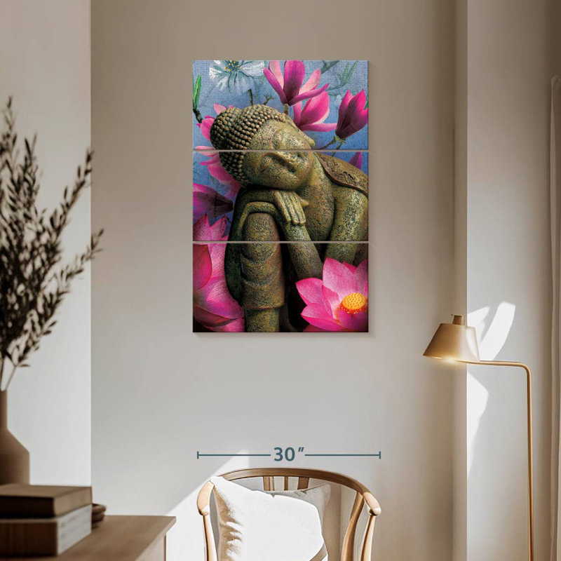 Adella Contemplating Buddha, 57" H x 36" W