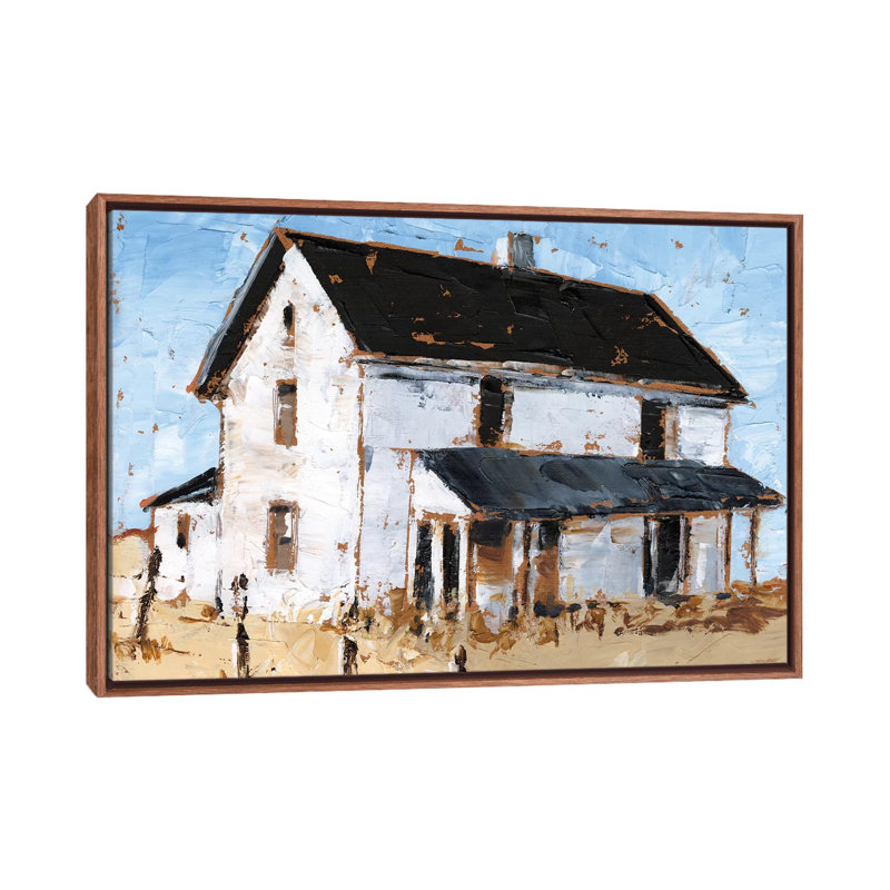 "Ferme abandonnée I" par Ethan Harper, reproduction d’art, H 32 po x l 48 po x 1,5 po, Toile avec cadre en bois classique