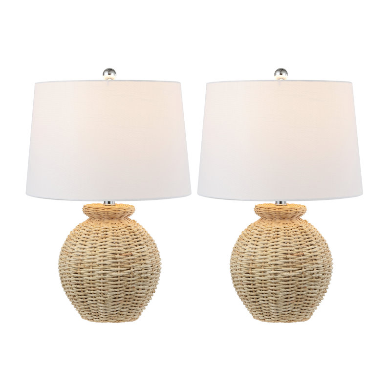 Nora 22" Rustic Coastal Globe LED Table Lamps