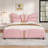 Leeandrew Butterfly-Shaped PU Leather Platform Bed With Wooden Slats-112250926-112250928