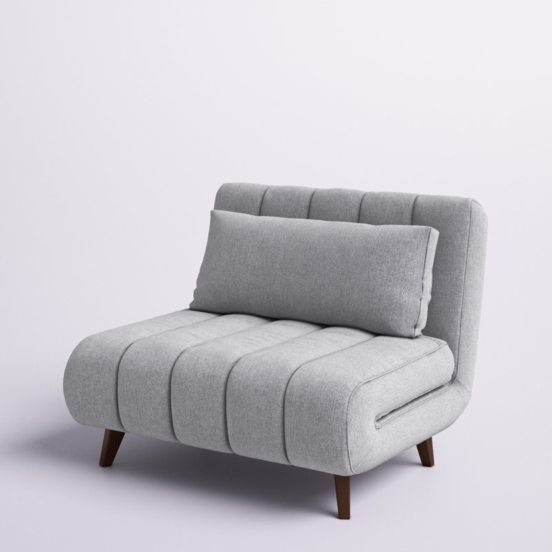 Elledge Twin 40.556'' Upholstered Convertible Sofa, Moon Light