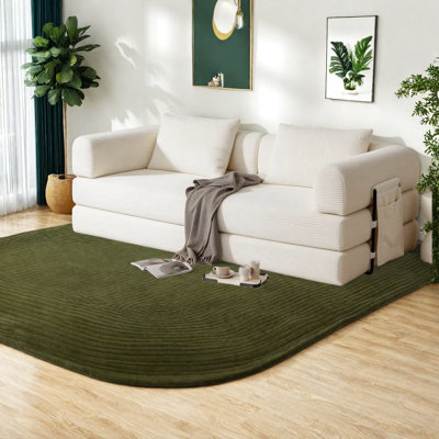 Space-saving Convertible Sofa Bed, Corduroy Loveseat For Modern Living