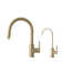 Single Handle Pull Down Kitchen Faucet with drinking Water Tap in Gold