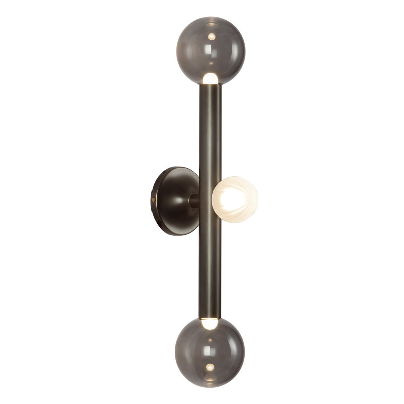 Martinez 3 - Light LED Vanity Light, Urban Bronze/Smoked Glass