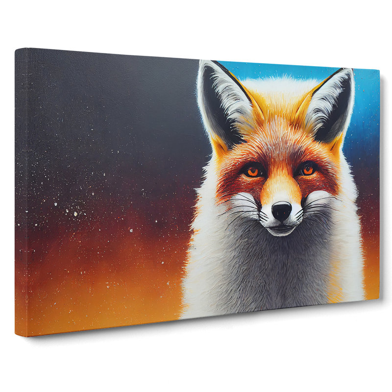 Welcoming Fox - Wrapped Canvas, 35cm H x 50cm W x 3cm D
