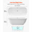 170.2mm x 74.9mm Freestanding Soaking Acrylic Bathtub