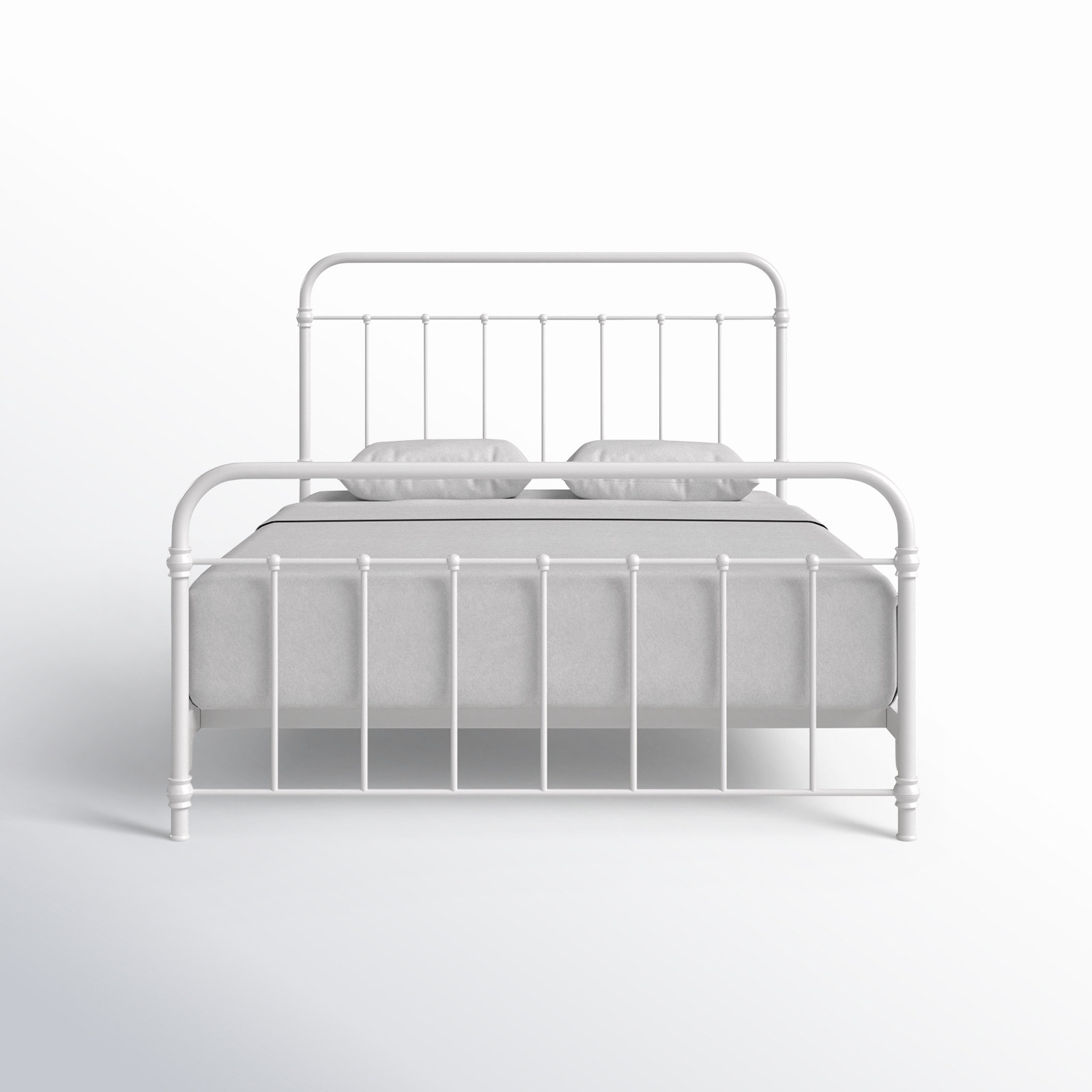 Niles Metal Bed, King, White