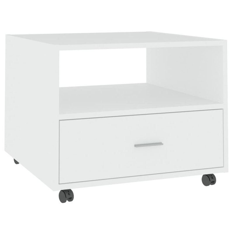 Jahmya Wheel Coffee Table with Storage, White