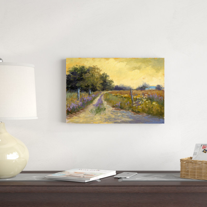 «FaIIs Golden Fields», peinture sur toile, H 8 po x l 12 po