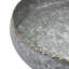 27.9 cm Galvanized Silver Metal Round Planter