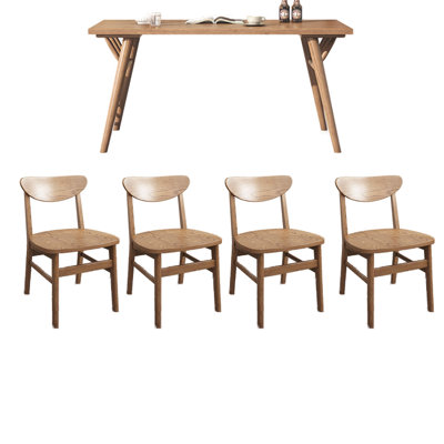 Solid wood ash modern dining table sets.