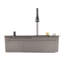 Lavabo de cuisine en acier inoxydable 304 de style cascade de pluie avec évier de drainage gris