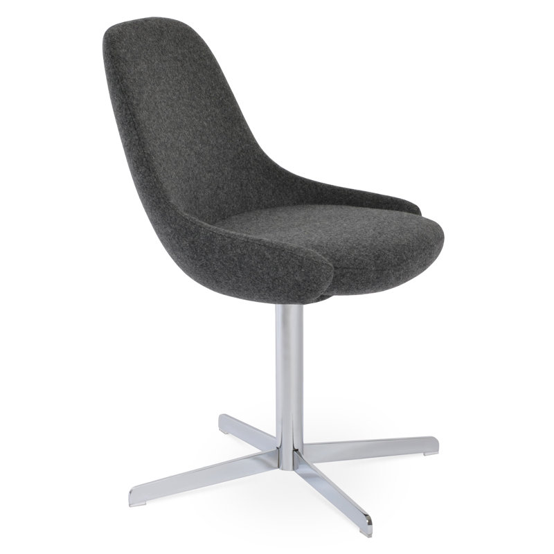 Chaise de salle à manger 4 étoiles accoudoir Gazel, Orange, Or
