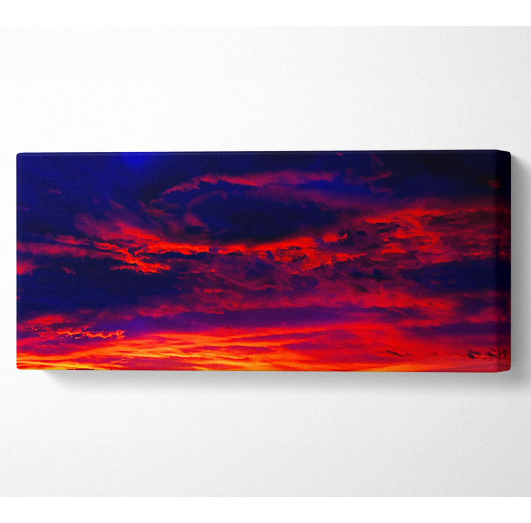 Atemberaubender Regenbogenhimmel - Panorama-Kunstdrucke auf Canvas-Leinwand