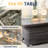 7 - Person Outdoor Wicker Fire Pit Patio Dining Set With Cushions-608571231