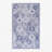 Machine Washable Area Rug Blue Chenille Non Slip Low Pile Stain Resistant Boho 5' x 8'