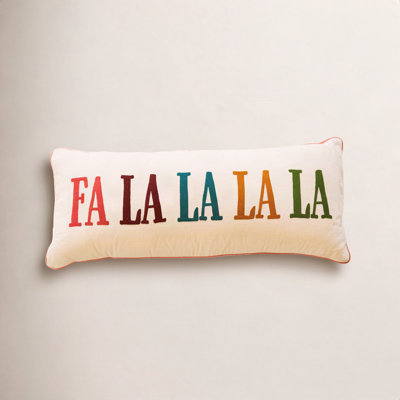 VELVET EMBROIDERY PILLOW - FALALALALA