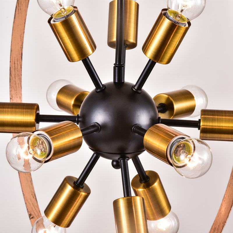 Ratner 12 - Light Dimmable Lantern Globe Chandelier