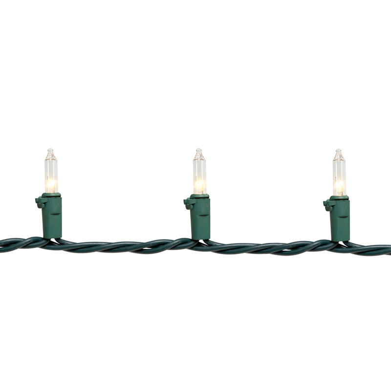 Ensemble de 10 mini lumières de Noël transparentes fil vert