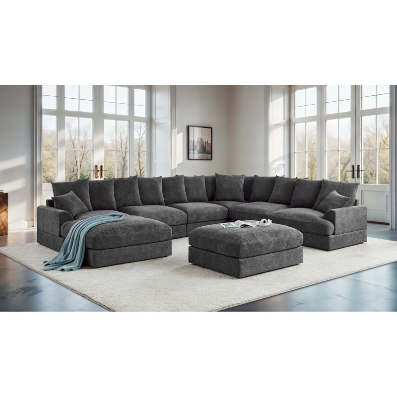 Canapé modulaire Arden Cloud, Gris