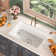 Rectangular Fireclay 27" L x 19" W Undermount Kitchen Sink with Basket Strainer and Sink Grid