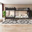 Lits jumeaux quadruples avec rangement, structure en MDF et métal, style moderne et gain d'espace pour la maison