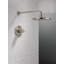 Ensemble de robinet de douche à pluie rond Modern 14 Series, ensemble de pomme de douche et poignée en nickel brossé, ensemble de garniture de valve, acier inoxydable Spotshield (valve non incluse)-94088351