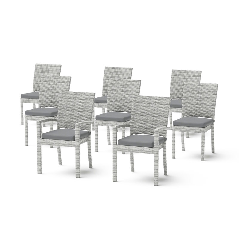 Chaises de patio Fionnula Sunbrella, Gris, Gris