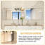 Miroir de salle de bain 30 po x 20 po - Argent, horizontal et vertical, coin arrondi, reflet transparent, panneau imperméable mural argenté brossé brillant, bord biseauté, imperméable à l'eau, construction robuste-663021815