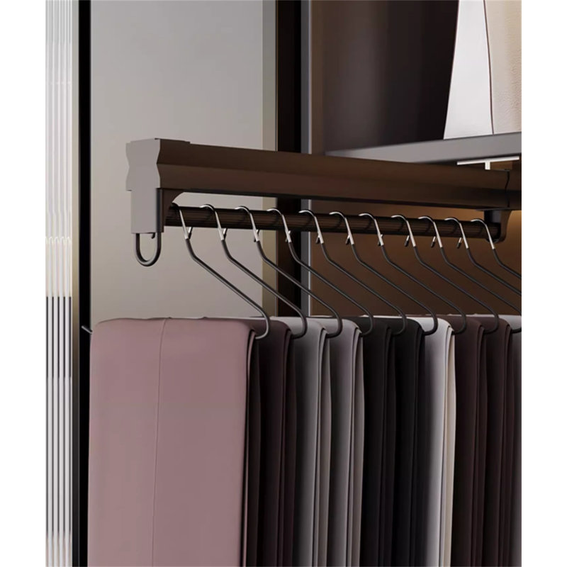 Extendable Trousers Rack With Slide Rail, 5.27" H x 1" W x 20" D
