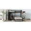 Lit superposé simple au-dessus de simple en métal noir avec lit gigogne, bureau pliable, placard intégré, indicateur de performance à réduction de bruit, plan de scénario d'utilisation durable, concept de construction sécurisée-2105430975
