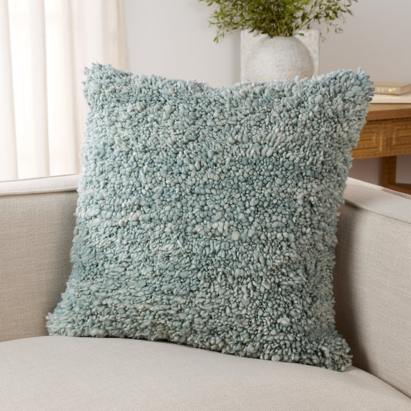 Coussin Bacci, Polyester, Gris, Carré 24 po