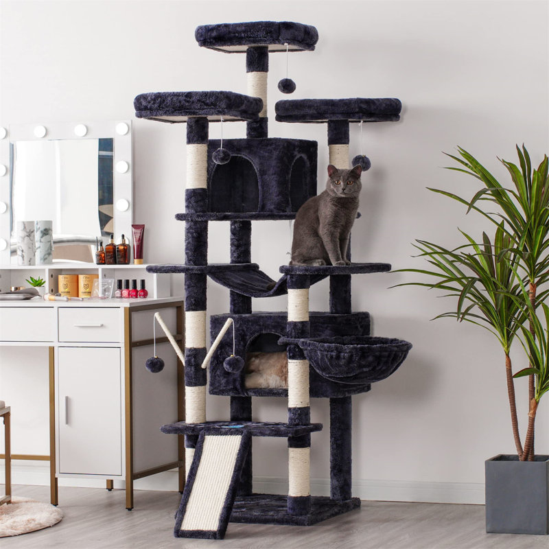 Arbre à chat 70,87 po H, Noir